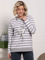 Блуза Журавлиная песня (бело-серая) Б15285-18М LT Collection