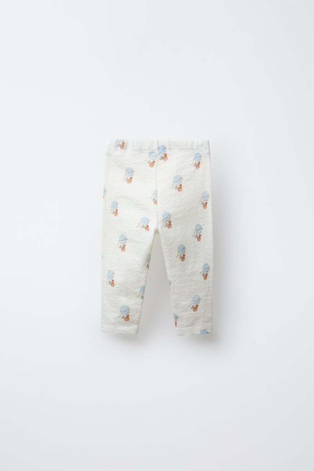 ZARA ЛЕГИНСЫ С ПРИНТОМ, ЭКРЮ