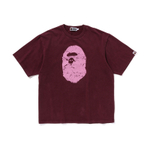 A Bathing Ape Bathing Ape Heavy Washed Ape Head Футболка бордовый BDX