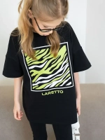 Летний костюм для девочки с леггинсами