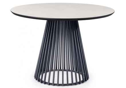 Керамический стол Woodville Нэнси 110 krater perla repose, черный