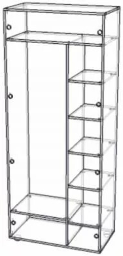 Шкаф Мини-Лайт МЛ-9 венге/ясень шимо светлый