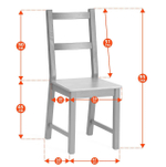 Обеденный комплект Соната (стол + 4 стула) / Sonata dining set массив сосны, стол: 120х75х73см  стул :41х50х95см, антик/белый