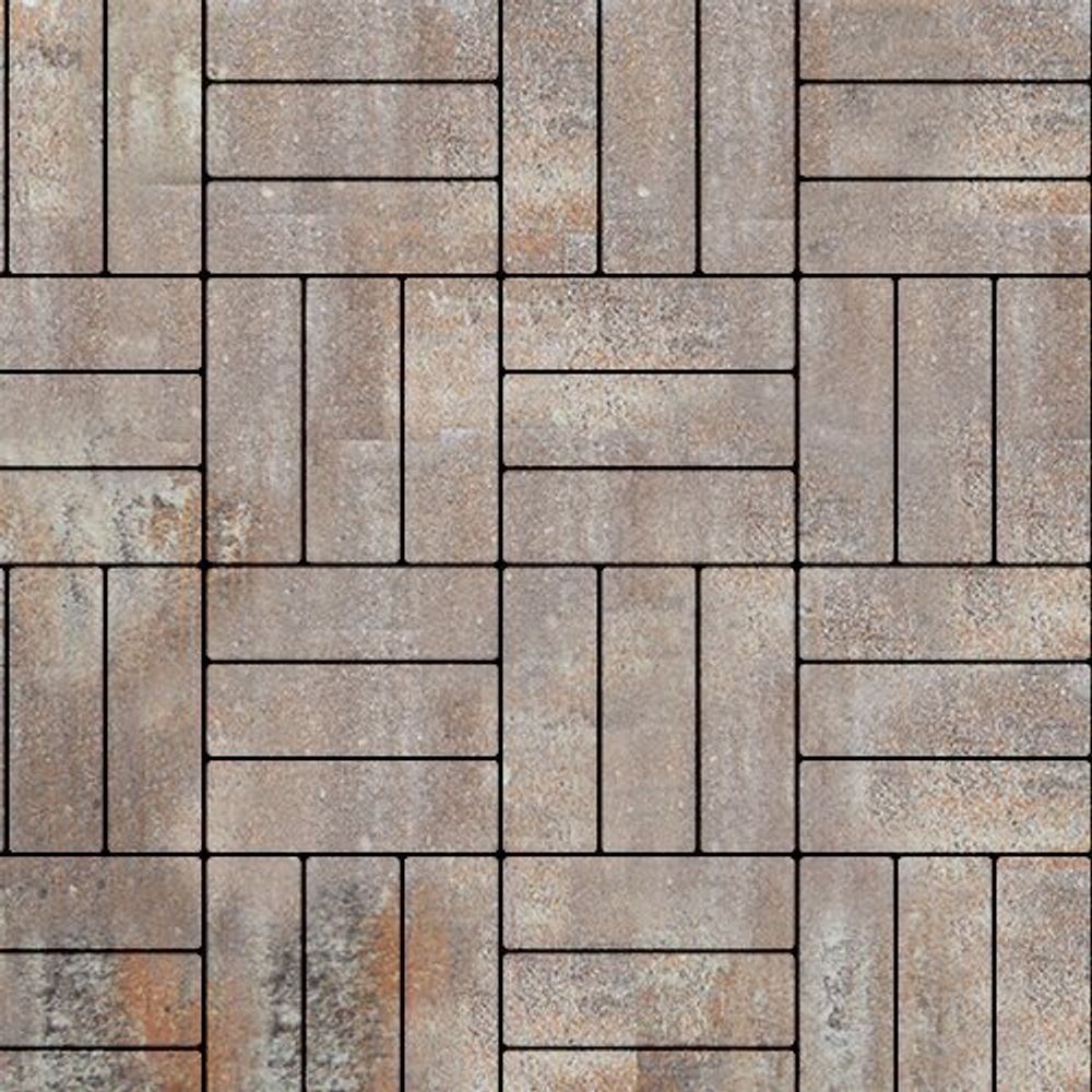 Тротуарная плитка Паркет, 60 мм, ColorMix Берилл, гладкая