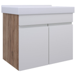 AVK4. Тумба навесная, 2 Двери, 700, коллекция (Агата, Cersanit Como, Дуб Крафт Золотой, Эмаль Белая матовая)