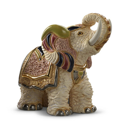 De Rosa Rinconada Статуэтка керамическая Белый Индийский слон