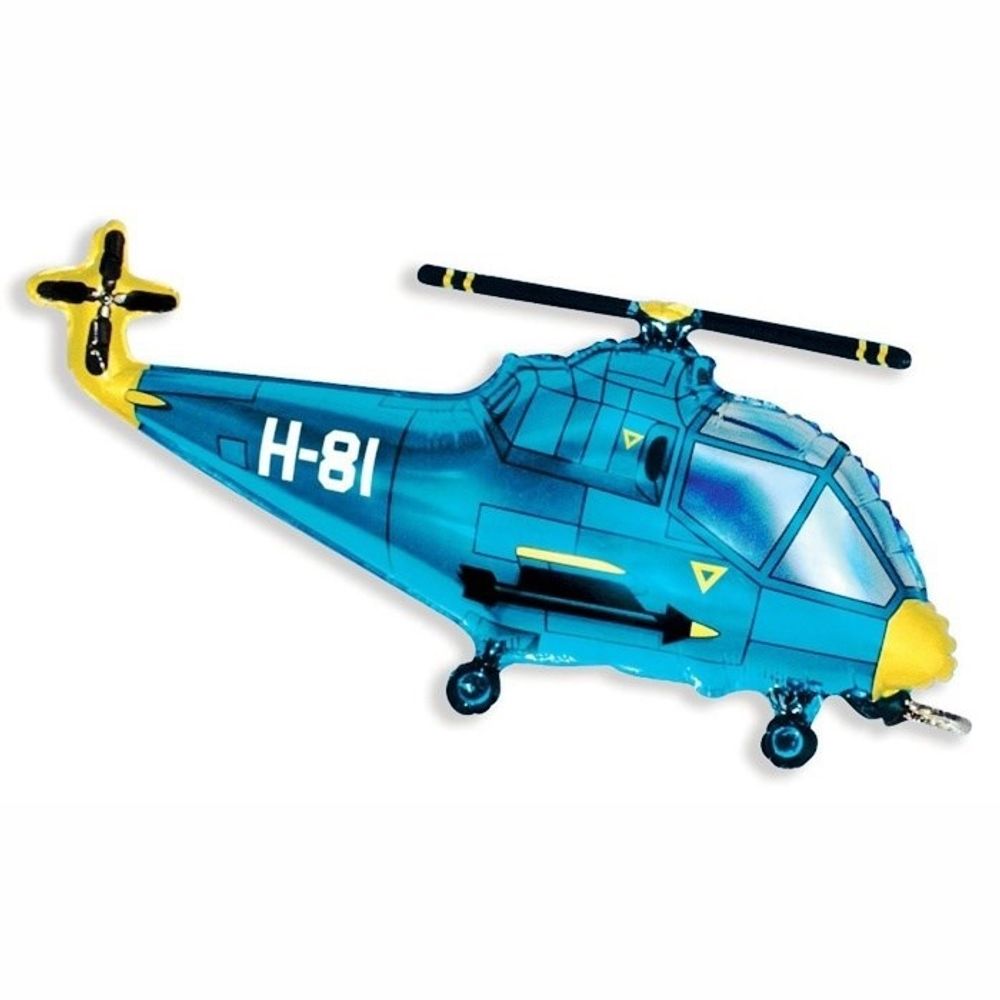 Вертолет синий Без гелия