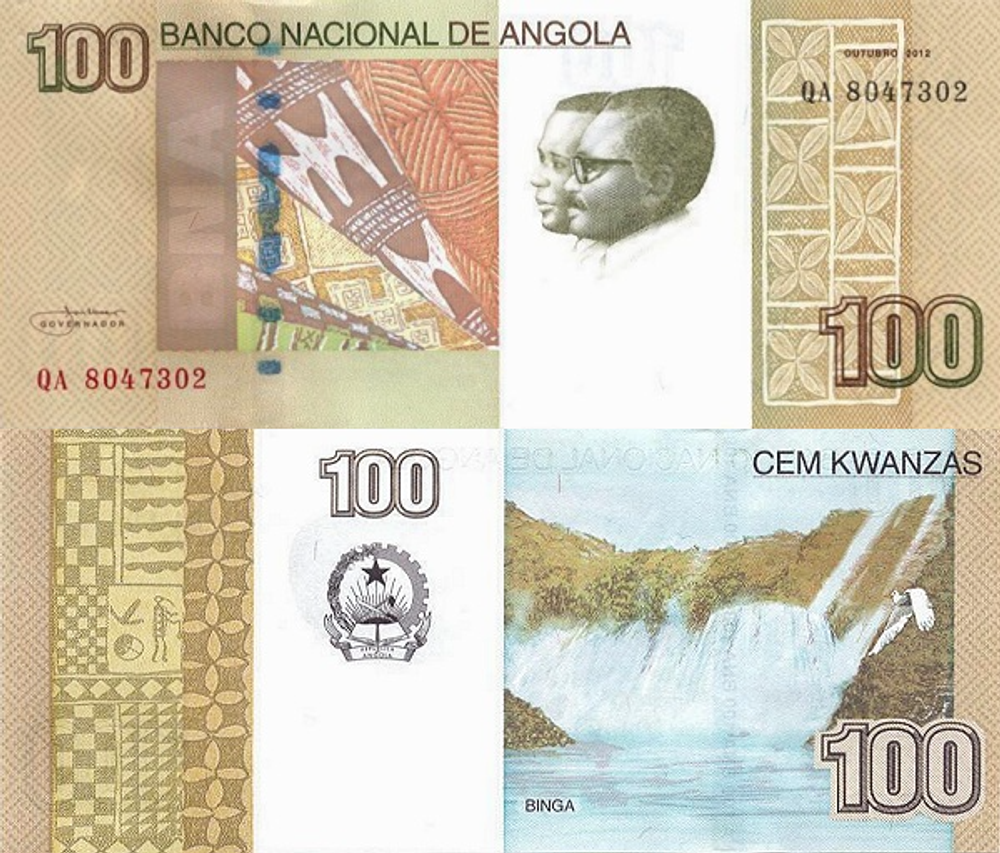 Ангола 100 кванза 2012 Водопады Бинга UNC