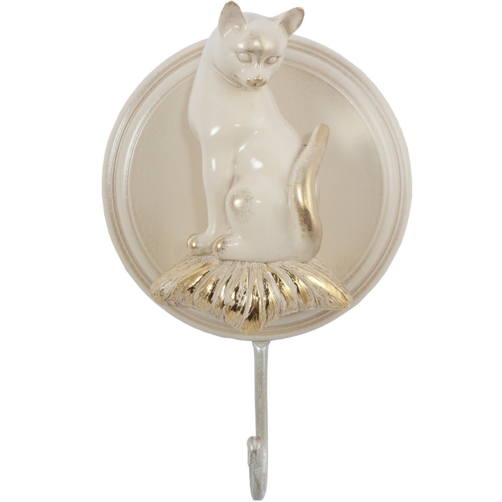 Настенный крючок Кошечка Айвори