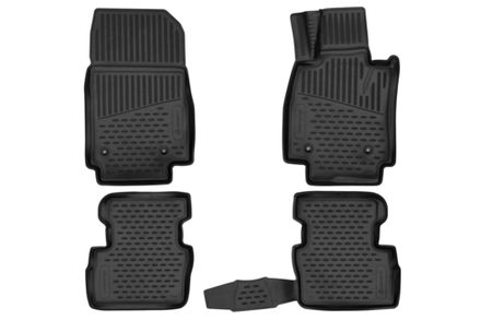 Коврики 3D в салон подходят для MAZDA 2, 2014 - &gt; П.Р., Хб, 4шт. (полиуретан)