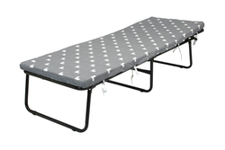 Кровать раскладная Соната мягкая лист 50мм арт.РП-700-Э-50 (цвет ткани серый рис.тетрис (1 шт. в уп.)