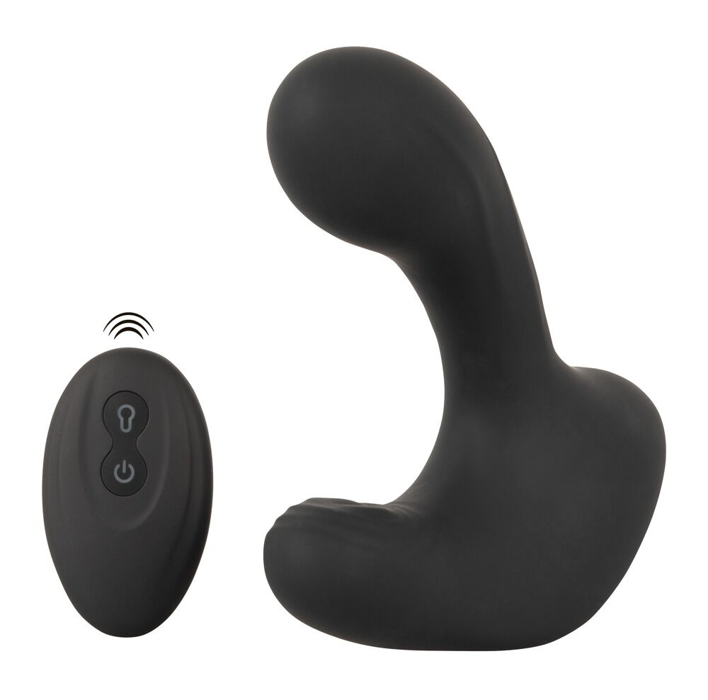 Черная анальная вибропробка с функцией расширения RC Butt Plug with 3 functions