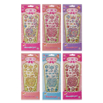 Наклейки-стразы Alingar, акриловые, "Яблочко", яблоко, цветы, корона, пакет с европодвесом