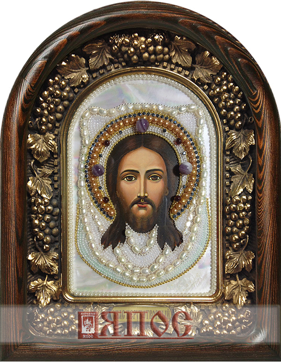 Икона Спас Нерукотворный бисер