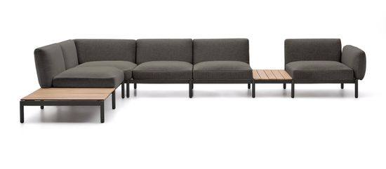 Sorells Уличный модульный 5-местный угловой диван серый