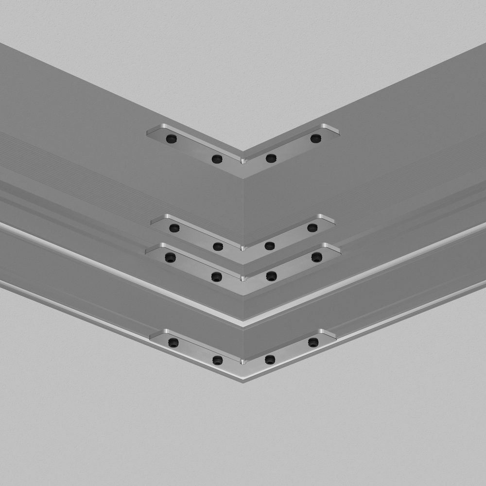 TR2019-AL Комплект угловых соединителей трека SLOTT, алюминий