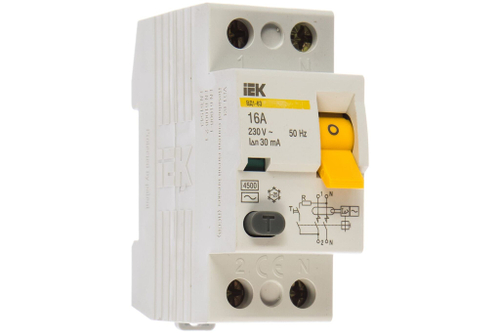 Устройство защитного отключения 2П 16А 30мА ВД1-63 тип АС