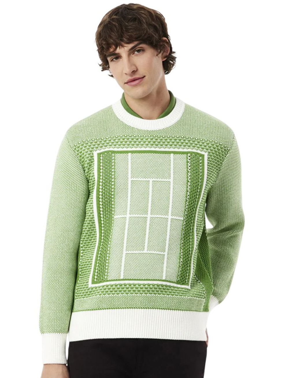 Куртка теннисная Lacoste Court Graphic - green/white