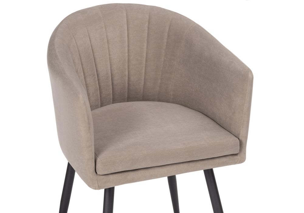 Стул на металлокаркасе Валета капучино / черный