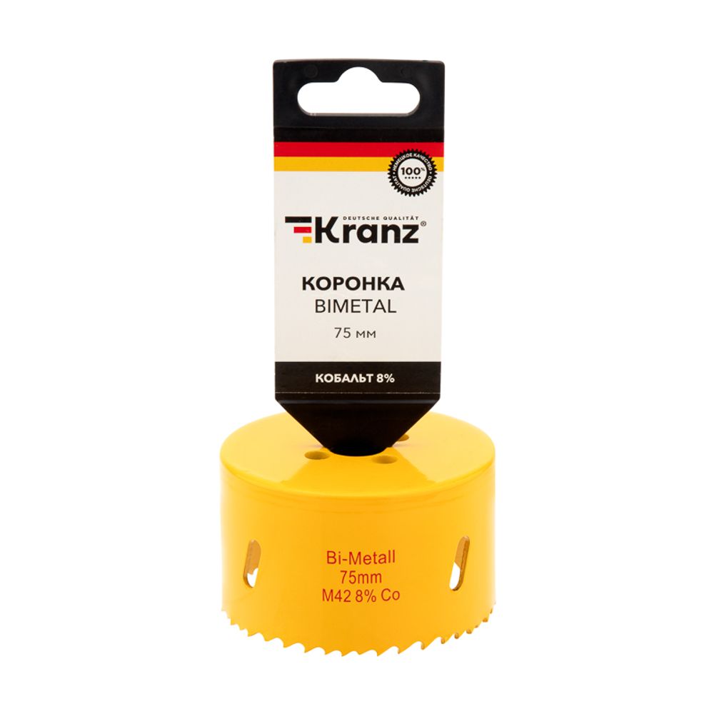 Коронка по металлу биметаллическая (Bimetal) 75мм KRANZ