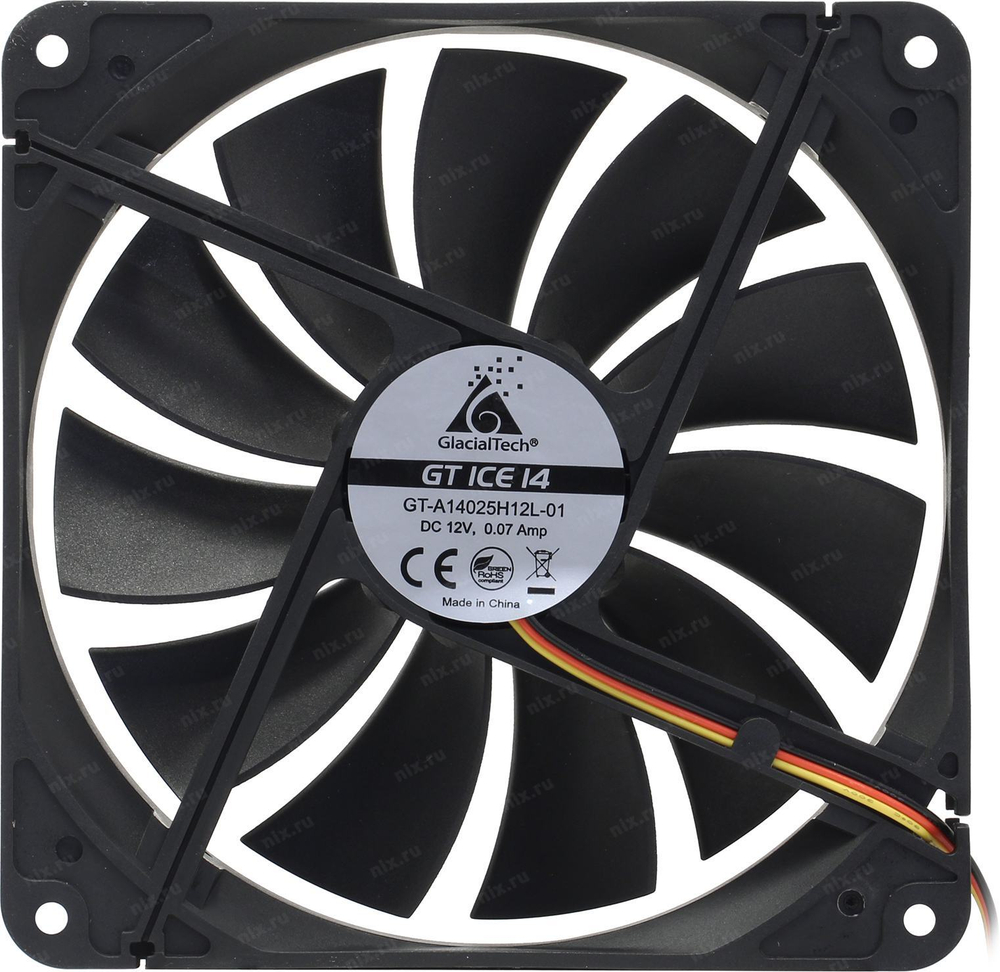 Вентилятор GlacialStars &lt;GT ICE 14 (CF-14250HD0AC0001)&gt; for m/tower(3пин, 140x140x25мм, 23.4дБ, 1000