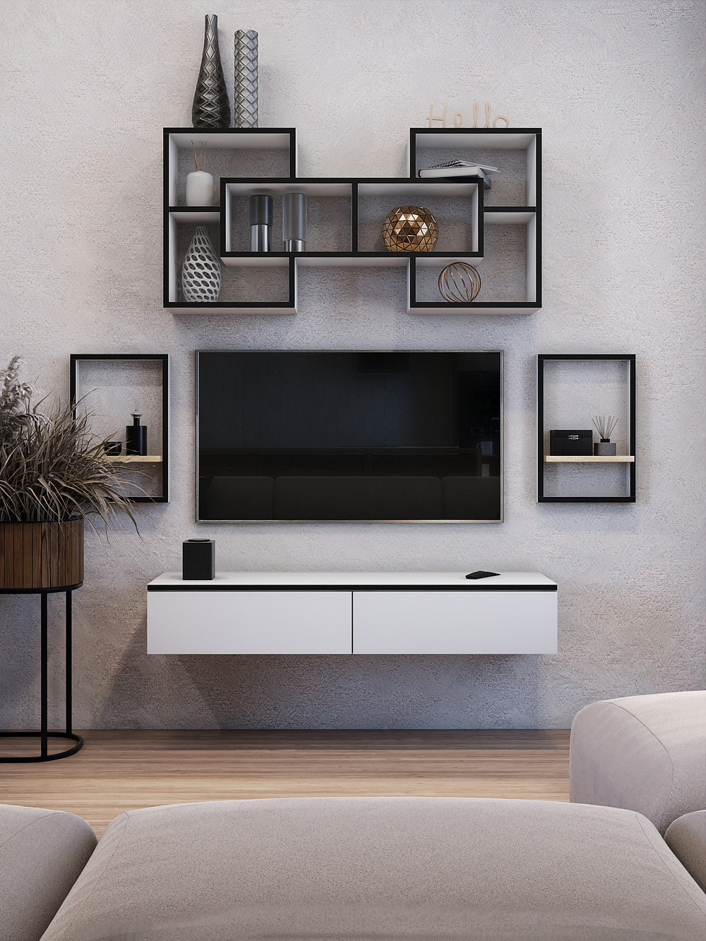 Полка настенная декор для дома Frame