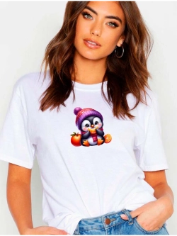 Футболка пингвин с мандарином