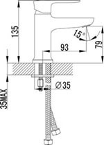 Смеситель для умывальника – LM3606C, Серия BASIS.
