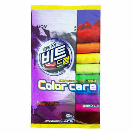 LION BEAT DRUM COLOR CARE (Refill) Концентрированный стиральный порошок защита цвета 2250г