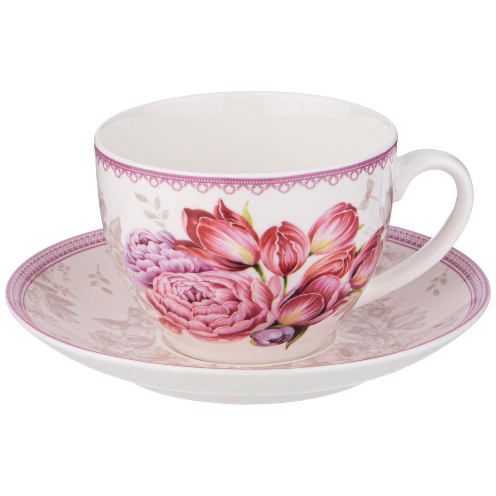 ЧАЙНЫЙ НАБОР LEFARD ТЮЛЬПАНЫ НА 6 П6Р. 12 ПР. 280 МЛ