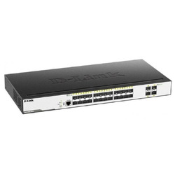 Коммутатор D-Link DGS-3000-28XS / B1A Управляемый L2 коммутатор с 24 портами 1000Base-X SFP и 4 портами 10GBase-X SFP+