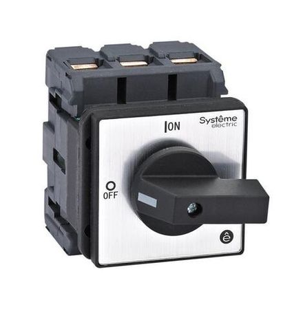 Выключатель-разъединитель 3п 100А IP20 с черн. рукоят. на дверцу 4 винтами SE MSD100320B