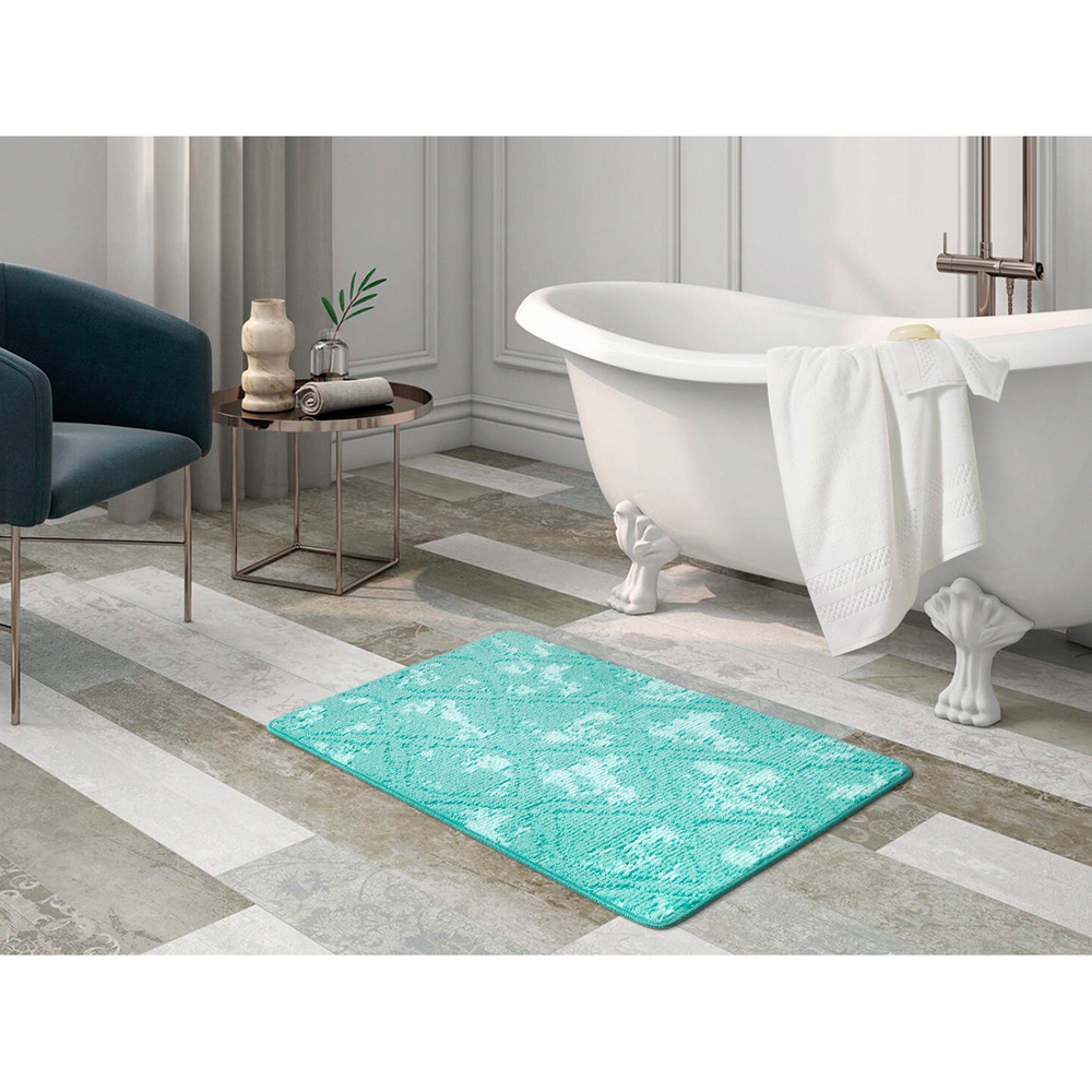 Коврик д/ванной Shahintex Vintage  60*100 мятный (02)