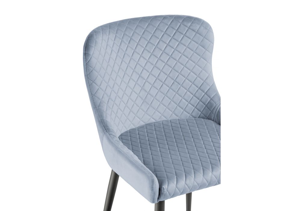 Стул на металлокаркасе Teo light blue / black