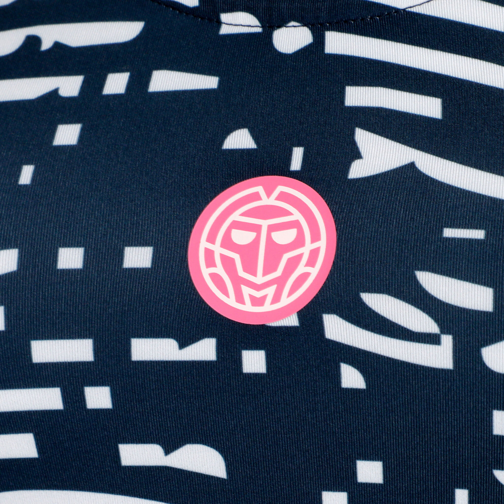 Женская теннисная майка BIDI BADU Fingerprint Tank Top Women - Dark Blue, White