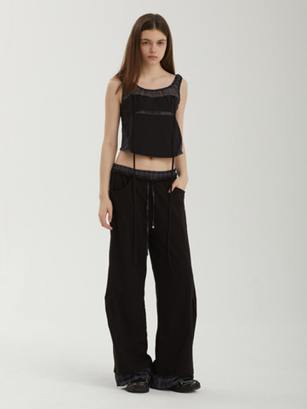 Топ Halter Strap Plaid Sleeveless