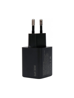 Cablexpert зарядное устройство 30Вт GaN, 3А, QC4.0/PD, 1xUSB, 1xType-C, черный, пакет (MP3A-PC-64)