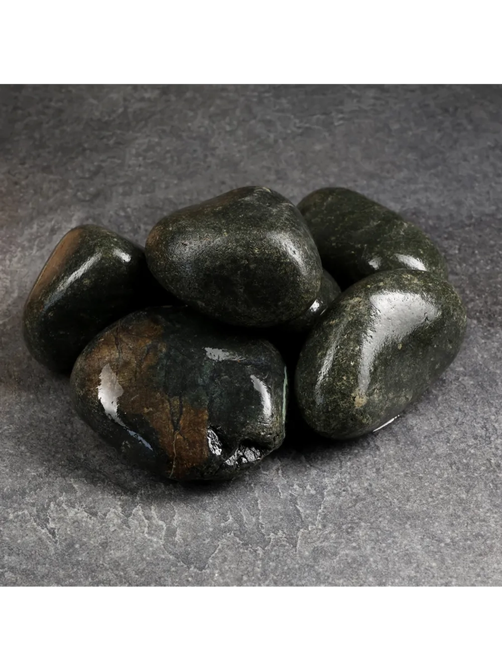 Камень для бани "Оливин" 10 кг шлифованный