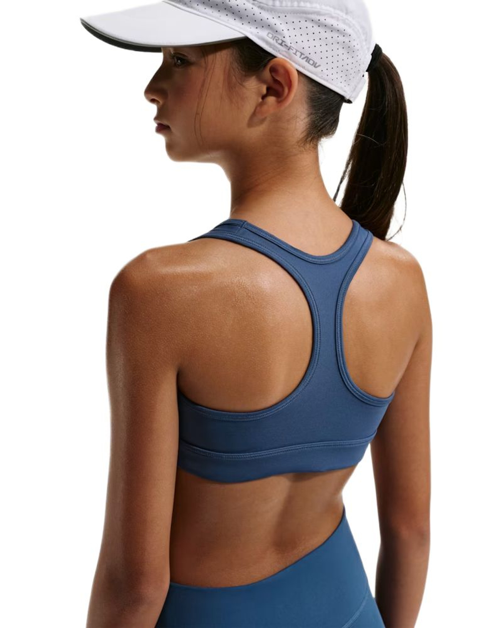 Теннисный бюстгальтер dziewczecy Nike Girls Swoosh Sports - mystic navy/white