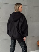 Бомбер оверсайз утепленный осень