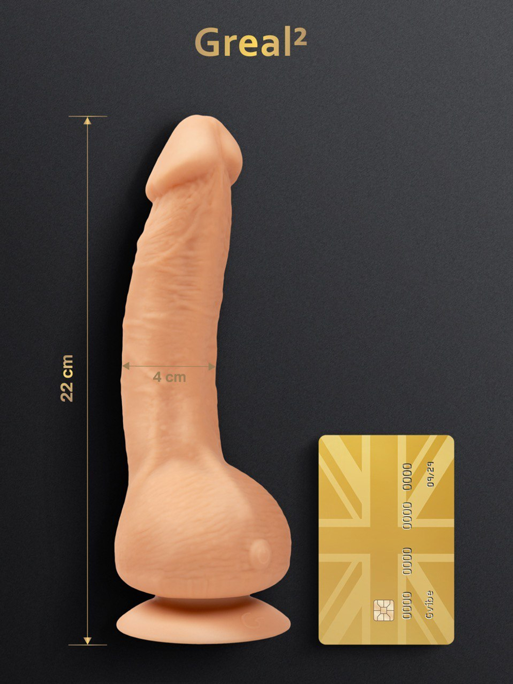 Gvibe Greal 2 - Реалистичный вибратор , 22х4 см