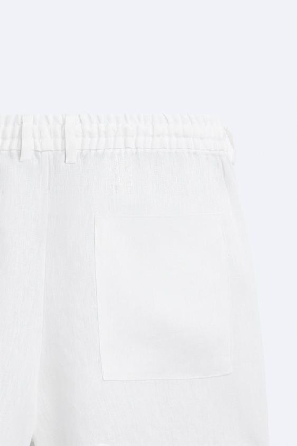 ZARA ШОРТЫ ИЗ 100% ЛЬНА, БЕЛЫЙ