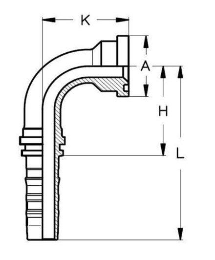 Фитинг DN 20 SFS CAT 1 47.6 (90) CS TIEFFE