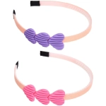 Ободок для волос детский «БАМБИ БУМ», Сердечки, цвет розовый, лавандовый и голубой, 3см