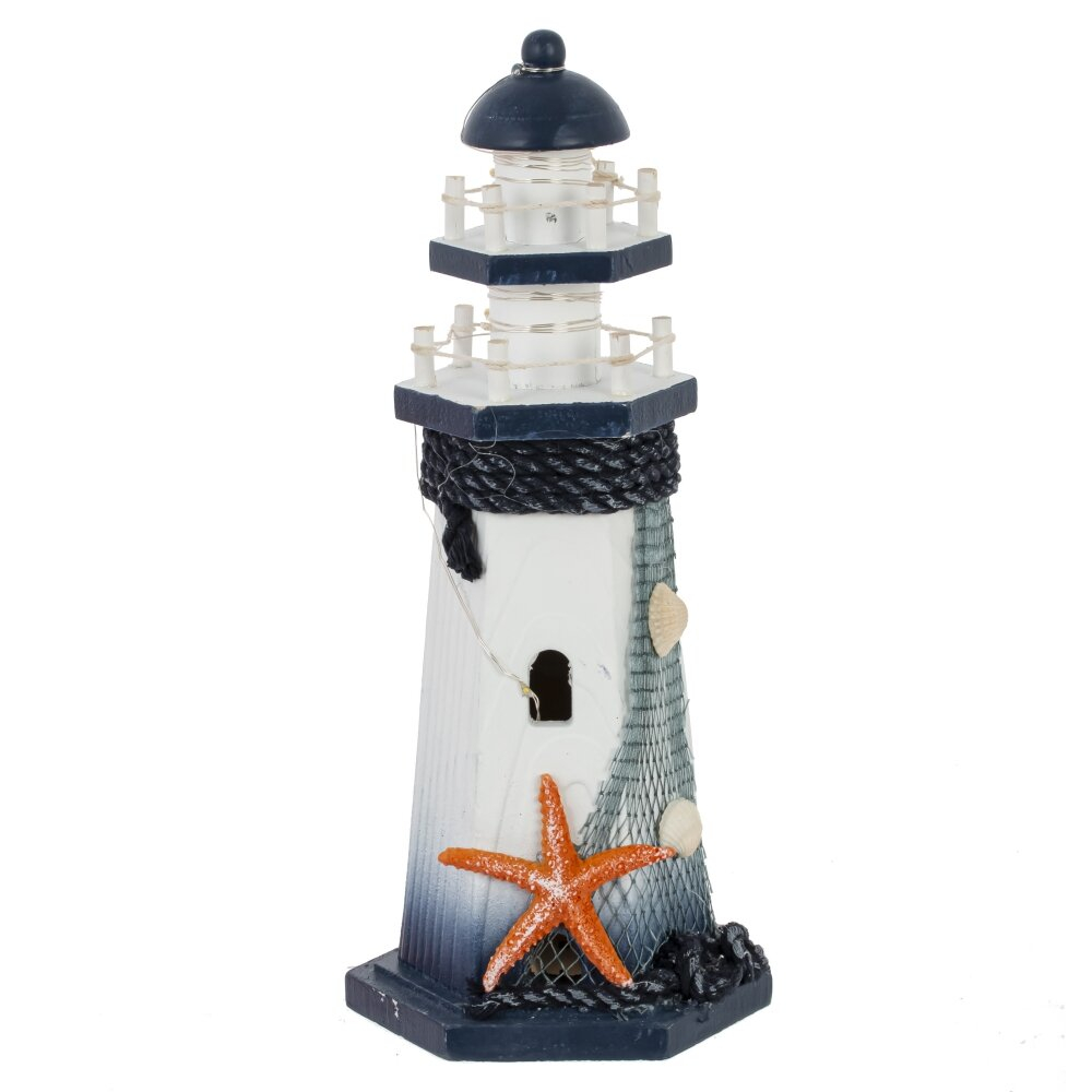 Фигурка декоративная Маяк с подсветкой, в ассортименте