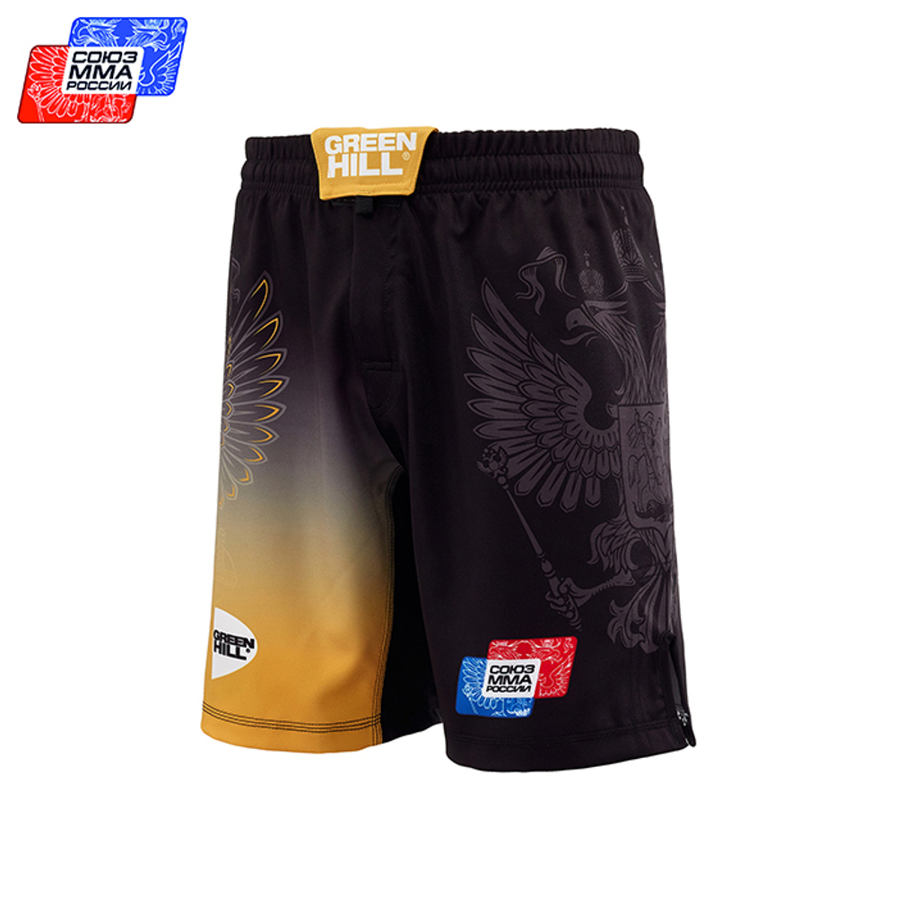 MMSU-3991 Шорты СОЮЗ MMA РОССИИ золотые
