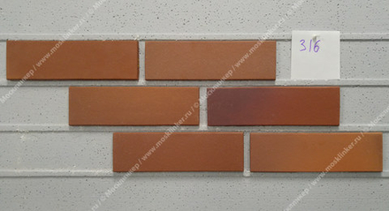 Stroeher - 316 patrizienrot ofenbunt, Keravette, unglasiert, неглазурованная, гладкая, 240x71x11 - Клинкерная плитка для фасада и внутренней отделки