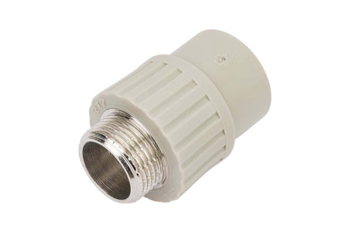 Муфта комбинированная PPR нар. р. 25х3/4, серый, РТП (10945)