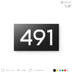 Номер на дверь 491, табличка на дверь для офиса, квартиры, кабинета, аудитории, склада, черная 120х70 мм, Айдентика Технолоджи