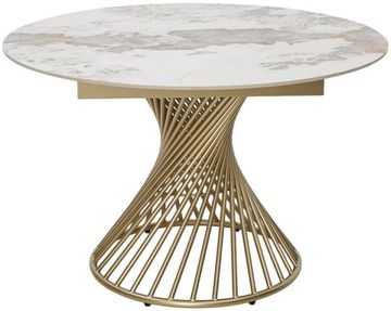 Стол BUENO 120 GLOSS LUXURY PANDORA SOLID CERAMIC / шампань